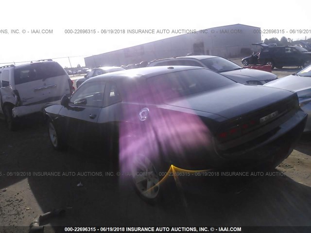 2C3CDYAG1DH681996 - 2013 DODGE CHALLENGER SXT BLACK photo 3