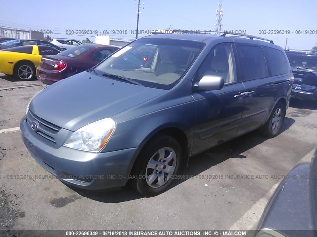 KNDMB233566051139 - 2006 KIA SEDONA EX/LX GRAY photo 2