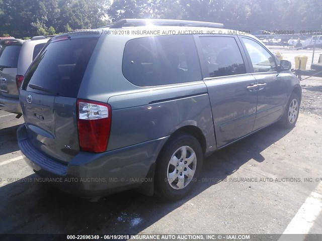 KNDMB233566051139 - 2006 KIA SEDONA EX/LX GRAY photo 4