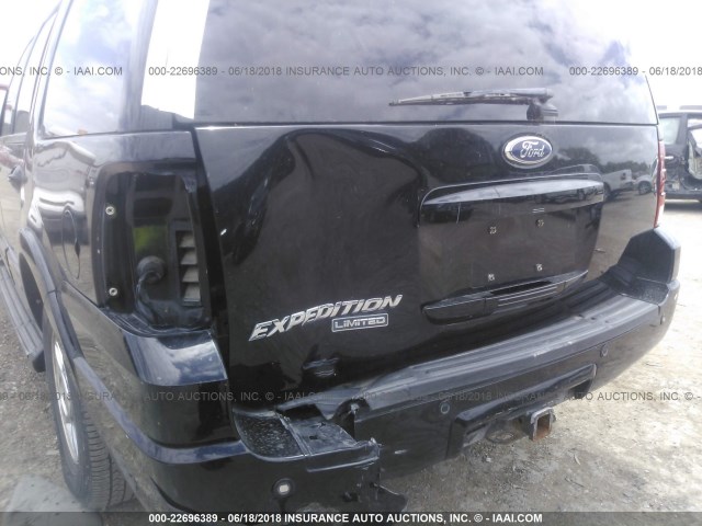 1FMFU19556LA70244 - 2006 FORD EXPEDITION LIMITED BLACK photo 6