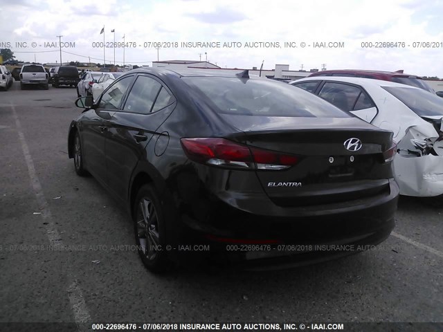 5NPD84LF1JH258002 - 2018 HYUNDAI ELANTRA SEL/VALUE/LIMITED BLACK photo 3