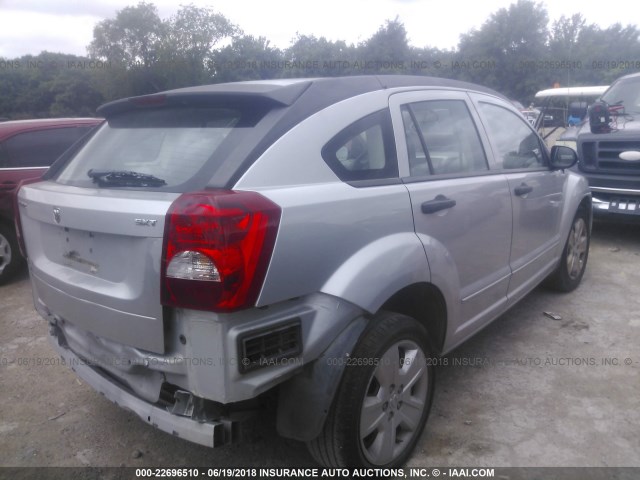 1B3HB48B67D301547 - 2007 DODGE CALIBER SXT SILVER photo 4