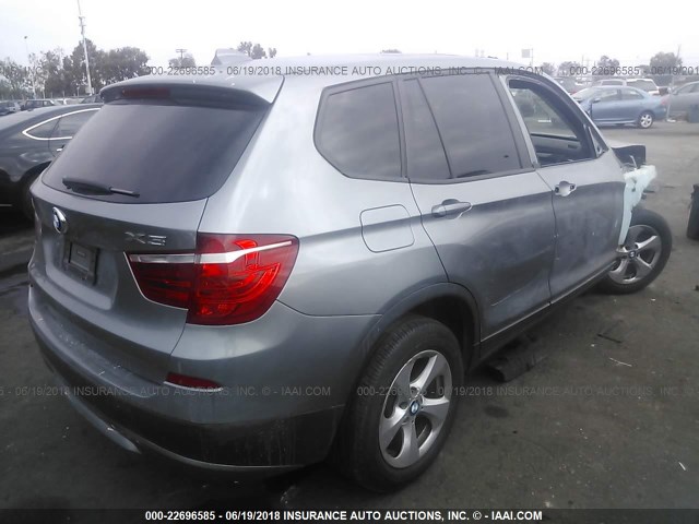 5UXWX5C58BL704506 - 2011 BMW X3 XDRIVE28I GRAY photo 4