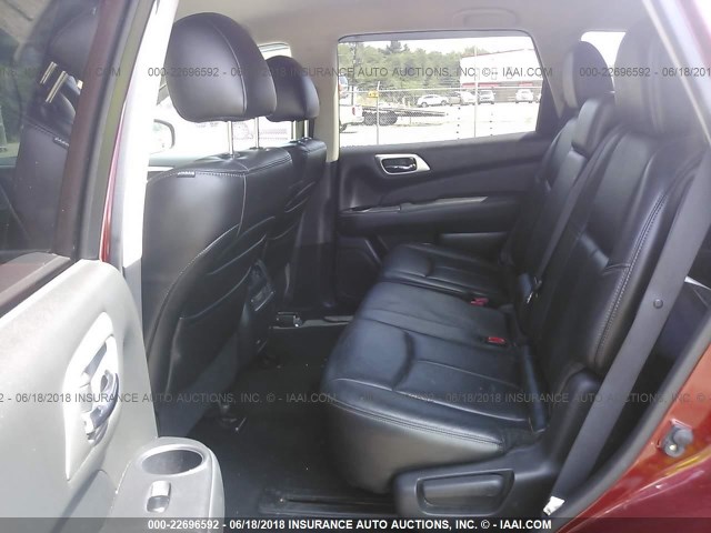 5N1AR2MN9DC601502 - 2013 NISSAN PATHFINDER S/SV/SL/PLATINUM 红色 照片 8