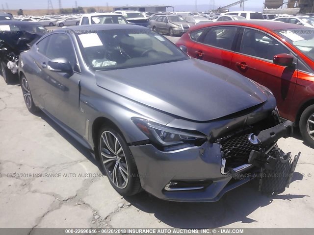 JN1EV7EL7JM391230 - 2018 INFINITI Q60 LUXE 300/SPORT 300 GRAY photo 1