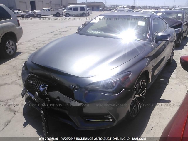 JN1EV7EL7JM391230 - 2018 INFINITI Q60 LUXE 300/SPORT 300 GRAY photo 2