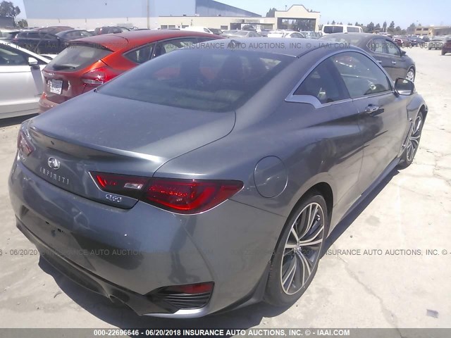 JN1EV7EL7JM391230 - 2018 INFINITI Q60 LUXE 300/SPORT 300 GRAY photo 4