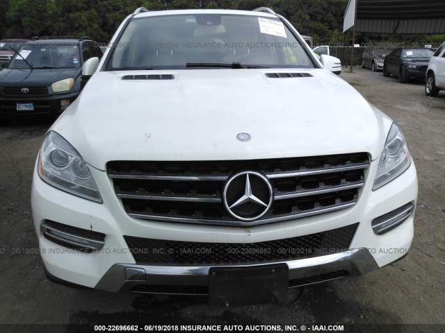 4JGDA5HB4DA120770 - 2013 MERCEDES-BENZ ML 350 4MATIC WHITE photo 6