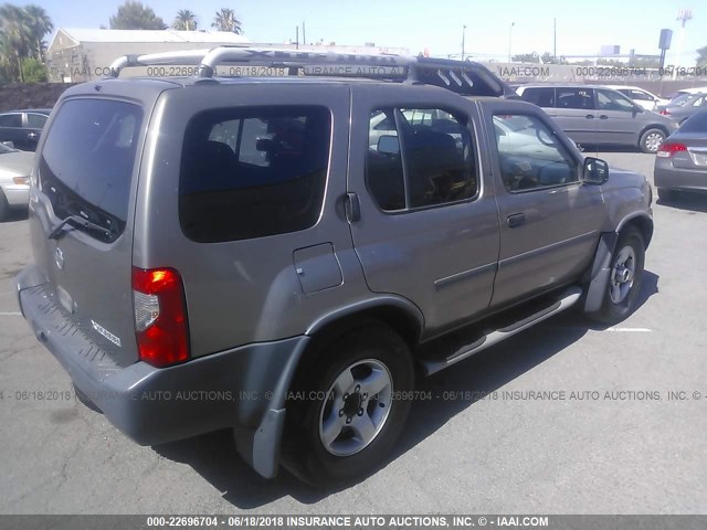 5N1ED28YX4C668937 - 2004 NISSAN XTERRA XE/SE GRAY photo 4