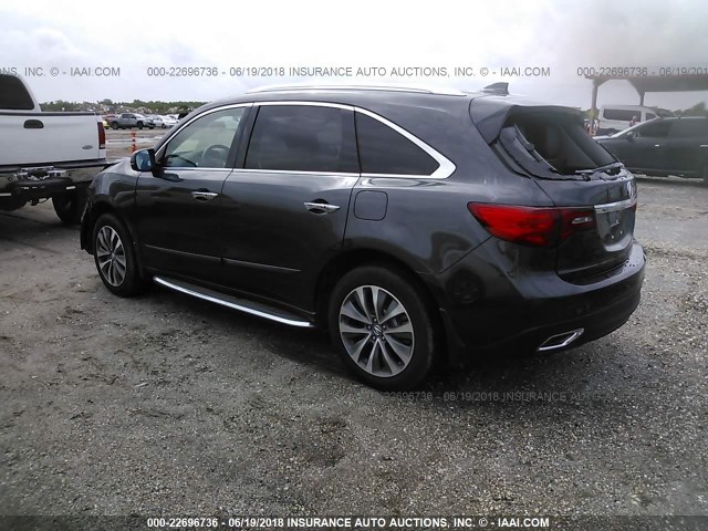 5FRYD3H40GB011154 - 2016 ACURA MDX TECHNOLOGY BLACK photo 3