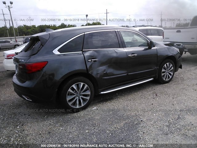 5FRYD3H40GB011154 - 2016 ACURA MDX TECHNOLOGY BLACK photo 4