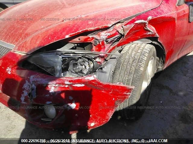 4T1FA38P76U068271 - 2006 TOYOTA CAMRY SOLARA SE/SLE RED photo 6