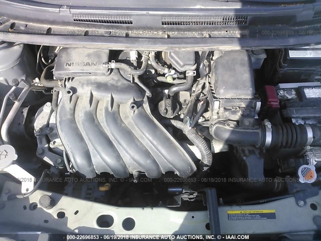 3N1CE2CP4EL412518 - 2014 NISSAN VERSA NOTE S/S PLUS/SV/SL SILVER photo 10