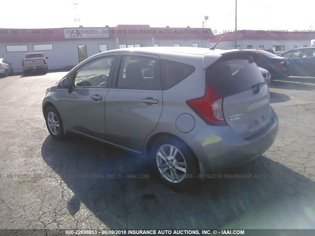 3N1CE2CP4EL412518 - 2014 NISSAN VERSA NOTE S/S PLUS/SV/SL SILVER photo 3