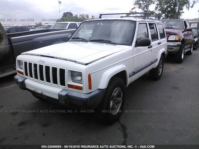 1J4FF68S2XL637542 - 1999 JEEP CHEROKEE SPORT/CLASSIC თეთრი ფოტო 2