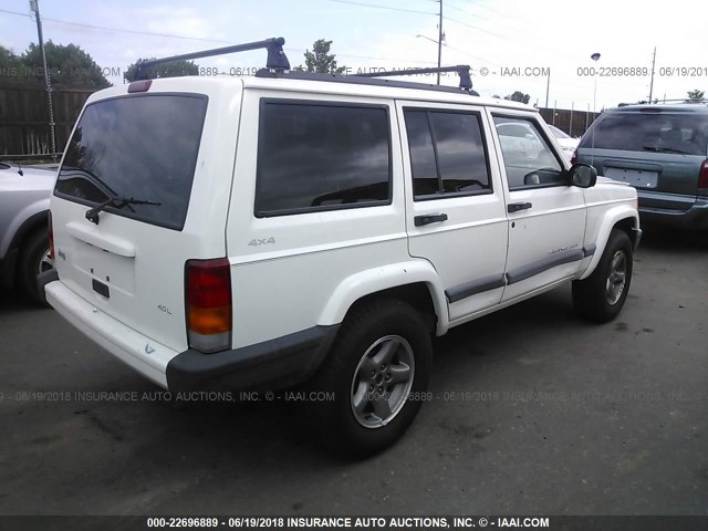 1J4FF68S2XL637542 - 1999 JEEP CHEROKEE SPORT/CLASSIC თეთრი ფოტო 4