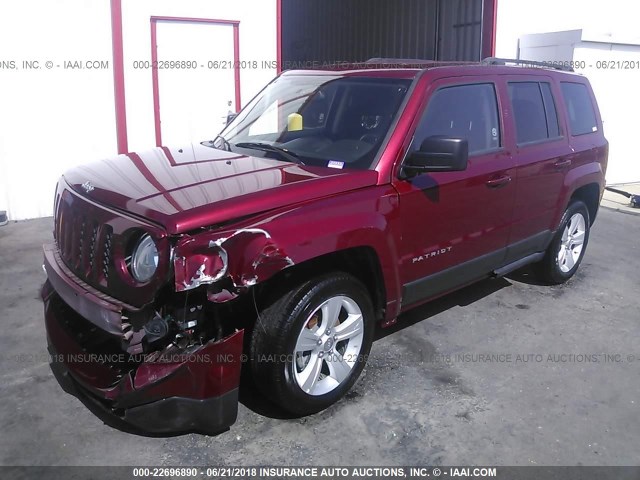 1C4NJPFA3GD715708 - 2016 JEEP PATRIOT LATITUDE RED photo 2