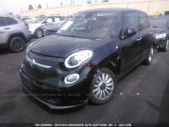 ZFBCFABH4EZ011724 - 2014 FIAT 500L EASY BLACK photo 2