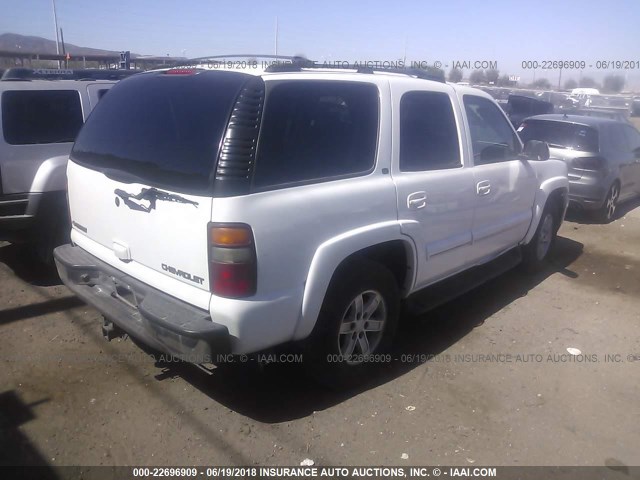 1GNEK13T52R303468 - 2002 CHEVROLET TAHOE K1500 WHITE photo 4