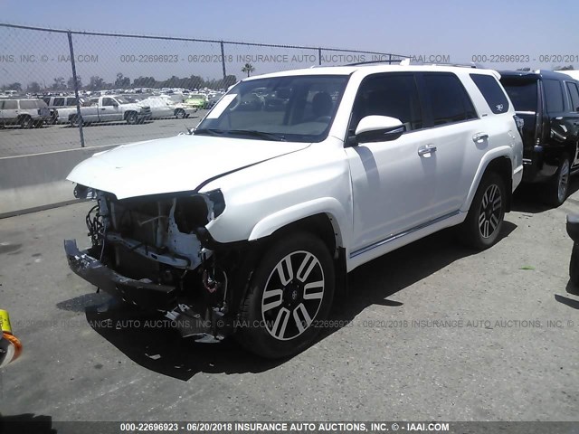 JTEBU5JR7G5359653 - 2016 TOYOTA 4RUNNER SR5 PREM/LTDL/TRAIL/TRD WHITE photo 2