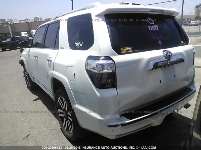 JTEBU5JR7G5359653 - 2016 TOYOTA 4RUNNER SR5 PREM/LTDL/TRAIL/TRD WHITE photo 3