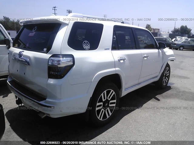 JTEBU5JR7G5359653 - 2016 TOYOTA 4RUNNER SR5 PREM/LTDL/TRAIL/TRD WHITE photo 4