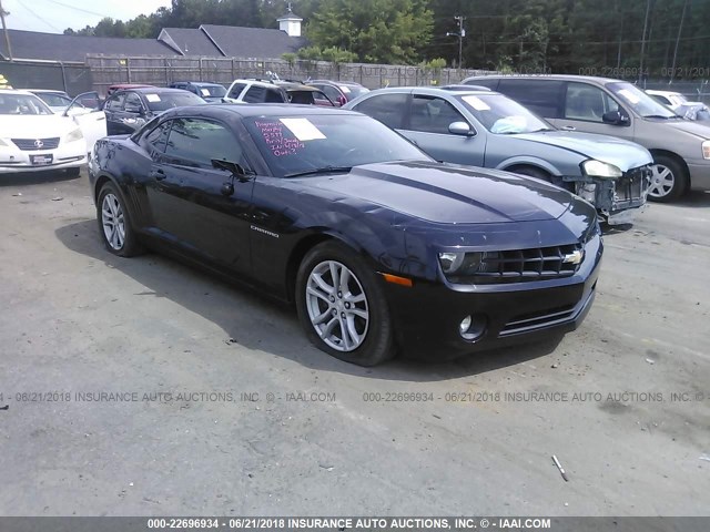 2G1FB1E38D9113132 - 2013 CHEVROLET CAMARO LT BLACK photo 1