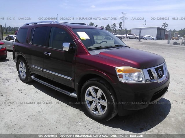 5N1BA0NF9BN607275 - 2011 NISSAN ARMADA PLATINUM BURGUNDY photo 1