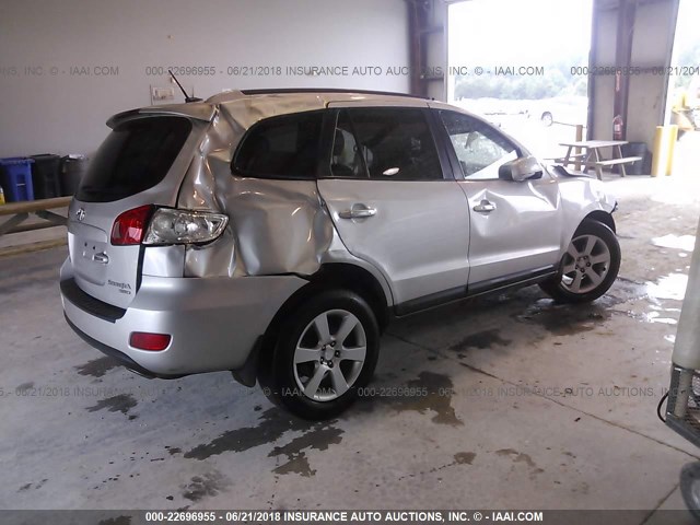 5NMSH13E58H218848 - 2008 HYUNDAI SANTA FE SE/LIMITED SILVER photo 4