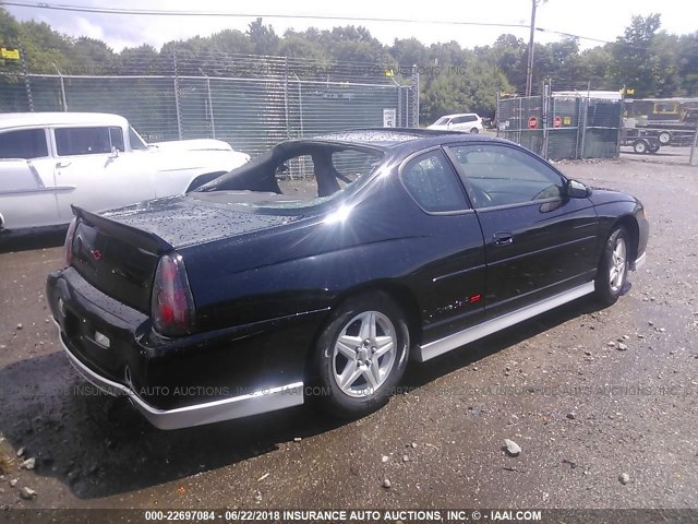 2G1WX15K829198950 - 2002 CHEVROLET MONTE CARLO SS შავი ფოტო 4