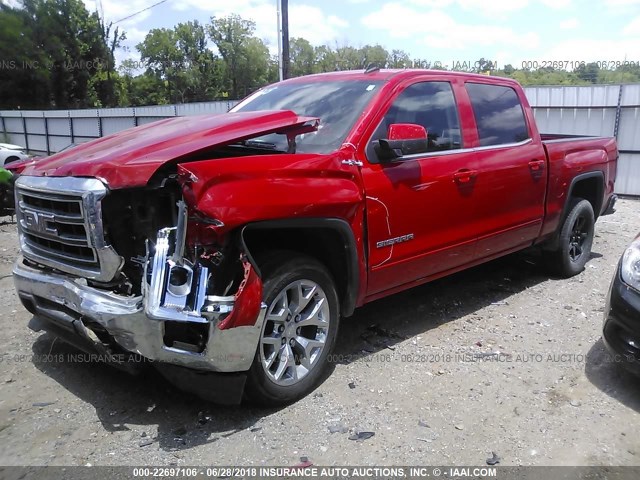 3GTU2UEC9EG542657 - 2014 GMC SIERRA K1500 SLE RED photo 2