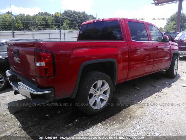 3GTU2UEC9EG542657 - 2014 GMC SIERRA K1500 SLE RED photo 4