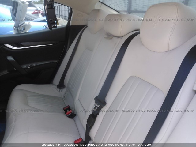 ZAM57XSAXE1105626 - 2014 MASERATI GHIBLI WHITE photo 8