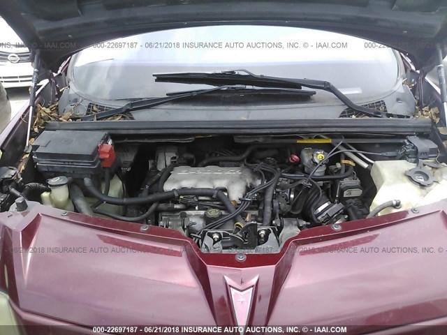 3G7DA03E12S567124 - 2002 PONTIAC AZTEK MAROON photo 10