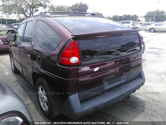 3G7DA03E12S567124 - 2002 PONTIAC AZTEK MAROON photo 3