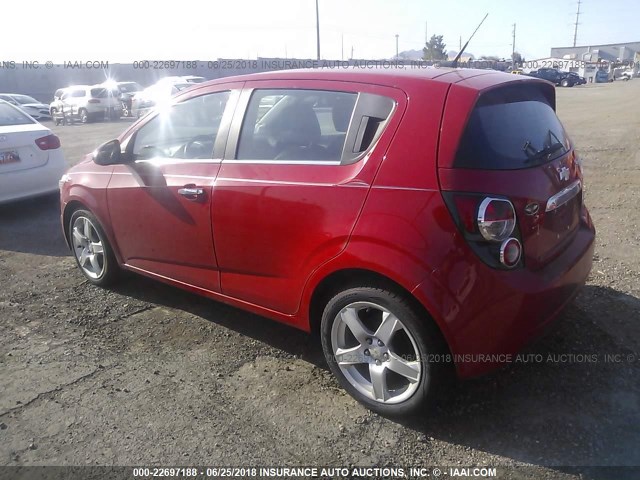 1G1JE6SH8C4115382 - 2012 CHEVROLET SONIC LTZ RED photo 3