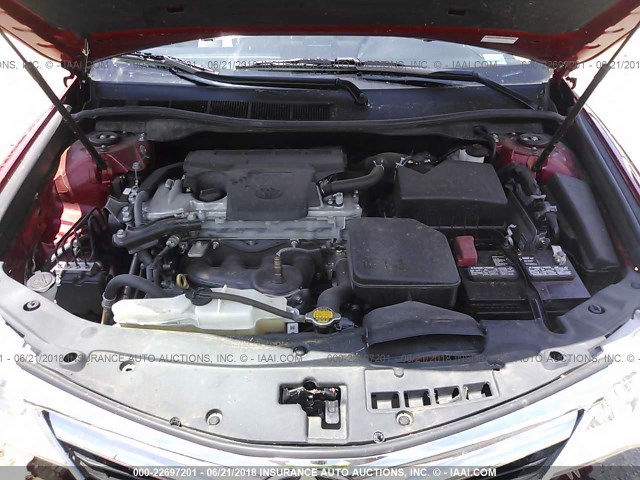 4T1BF1FKXDU692753 - 2013 TOYOTA CAMRY L/SE/LE/XLE 红色 照片 10