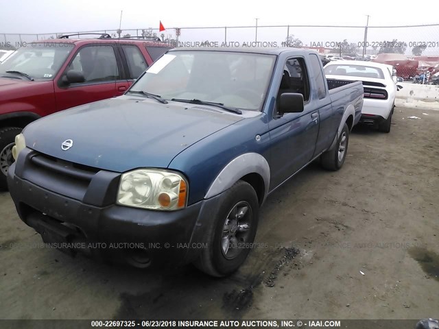 1N6DD26S62C316012 - 2002 NISSAN FRONTIER KING CAB XE BLUE photo 2