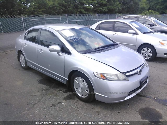 JHMFA362X7S000344 - 2007 HONDA CIVIC HYBRID SILVER photo 1