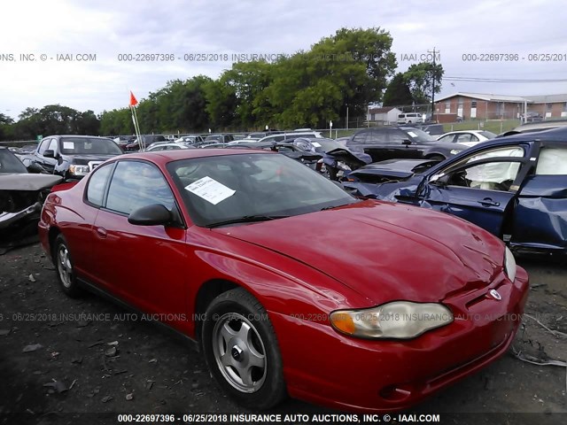 2G1WW12E659172546 - 2005 CHEVROLET MONTE CARLO LS წითელი ფოტო 1