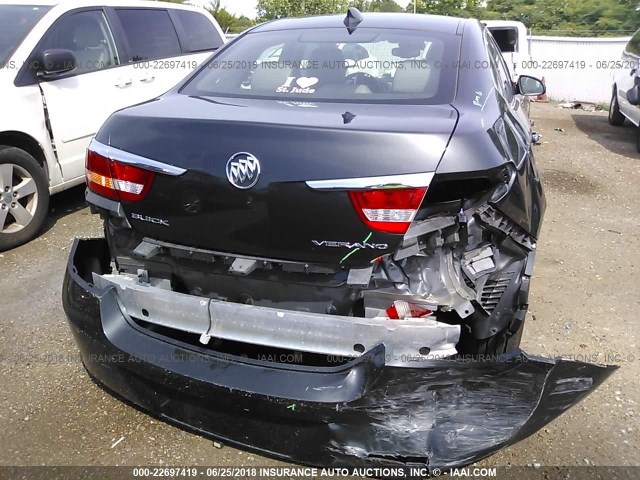 1G4PP5SK6F4145871 - 2015 BUICK VERANO GRAY photo 6