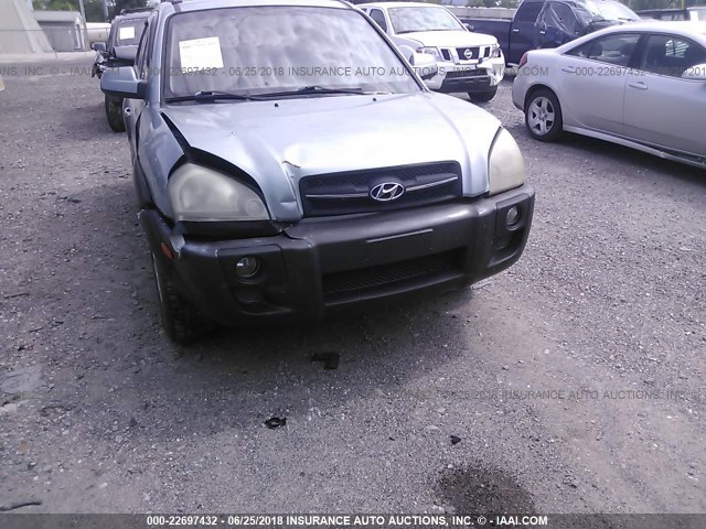 KM8JN12D15U192343 - 2005 HYUNDAI TUCSON GLS/LX BLUE photo 6