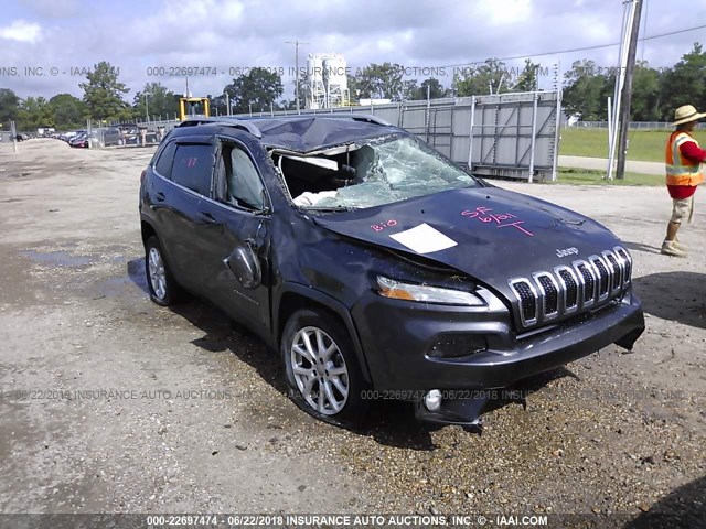 1C4PJLCS5GW166984 - 2016 JEEP CHEROKEE LATITUDE GRAY photo 1