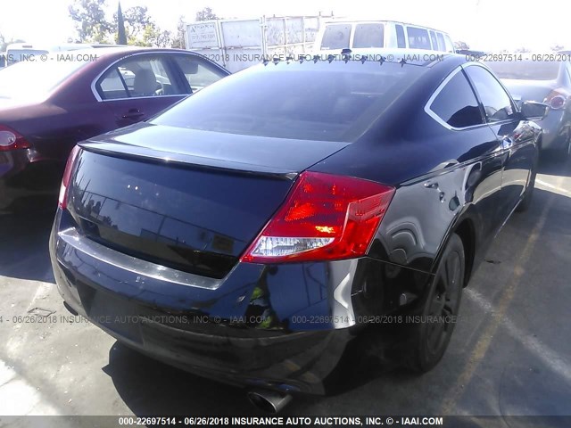 1HGCS2B82CA001446 - 2012 HONDA ACCORD EXL BLACK photo 4