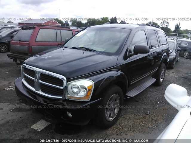 1D8HB58DX4F145679 - 2004 DODGE DURANGO LIMITED BLACK photo 2