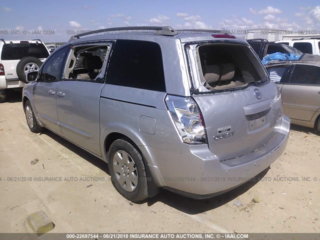 5N1BV28U26N122699 - 2006 NISSAN QUEST S/SE/SL SILVER photo 3