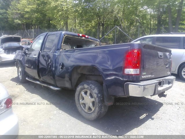 1GTR2VE35BZ129593 - 2011 GMC SIERRA K1500 SLE Dark Blue photo 3