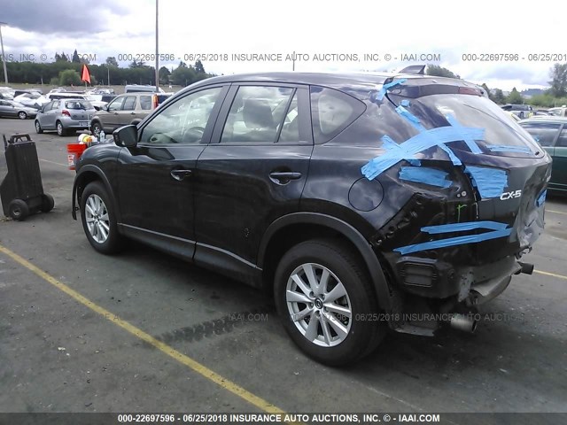 JM3KE2BE0E0342478 - 2014 MAZDA CX-5 SPORT BLACK photo 3