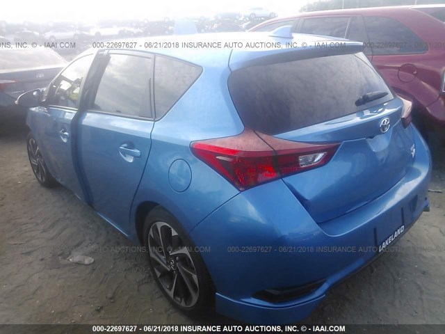 JTNKARJE4JJ564956 - 2018 TOYOTA COROLLA IM BLUE photo 3