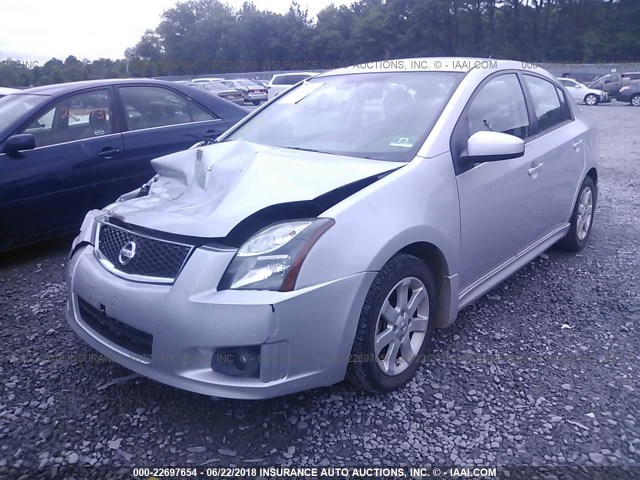 3N1AB6AP5CL767219 - 2012 NISSAN SENTRA 2.0/2.0S/SR/2.0SL SILVER photo 2